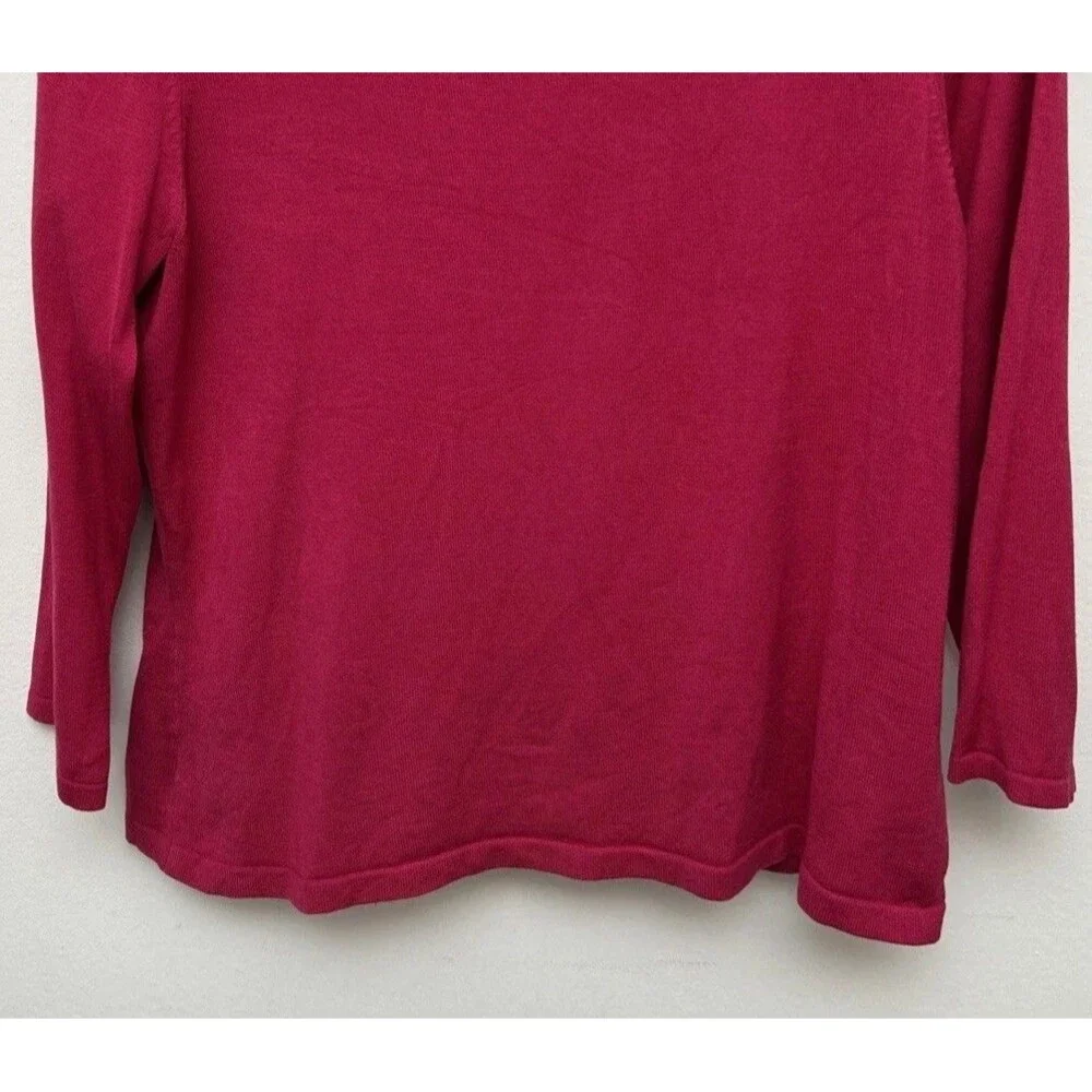 Vintage Talbots Fuisha Sweater, Silk Rayon, 3/4 Sleeve, Womens Petite Large